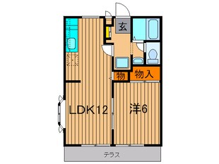 コーポアマギの物件間取画像